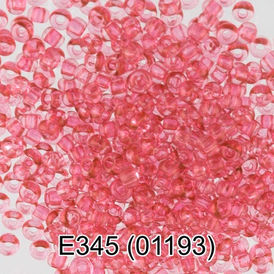 Бисер стеклянный GAMMA 5гр "сольгель" прозрачный, розовый, круглый 10/*2,3мм, 1-й сорт Чехия, Е345 (01193)