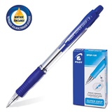 Ручка шариковая автоматическая 0,7мм синяя PILOT SUPER GRIP, линия 0,32 мм, резиновый упор, BPGP-10R-F,М, 140242