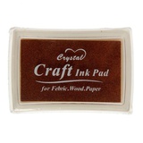Штемпельная подушка CRAFT 7,7х5,2х1,8см (для тканей, дерева, бумаги ) шоколадная 1382123
