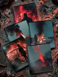 Тетрадь 48 л. клетка, на скрепке, LOREX BURN OUT мелованный картон, двойная обложка, запечатка форзаца, soft touch, LXCBCL-BO