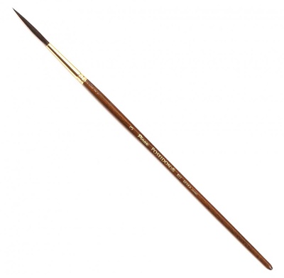 Кисть белка (микс) №3 круглая (длинный волос) PINAX Poseidon Лайнер, (длинная ручка) [822003]