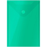 Папка на кнопке А6 (105х148мм) 150 мкм, полупрозрачная зеленая, OfficeSpace, ШК, 281226