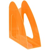 Стойка-угол для бумаг пластик А4, 23,5х24х9 см OfficeSpace "Colorful", тонированный оранжевый, VH_33839