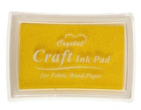 Штемпельная подушка CRAFT 7,7х5,2х1,8см (для тканей, дерева, бумаги ) жёлтая 1382125