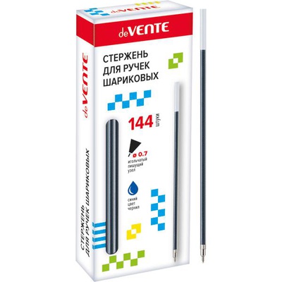 Стержень шариковый 0,7мм 138мм deVENTE. Vista, игольчатый пишущий узел, синий, 5075708
