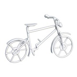 Миниатюра металлический  велосипед белый 9,7х5,5см КС2814-W Астра 7717606