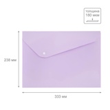 Папка на кнопке А4 180 мкм, непрозрачная диагональ, лиловый , Expert Complete Trend "Pastel" EC21017117