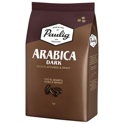 Кофе в зернах PAULIG "Arabica DARK", натуральный, 1000г, вакуумная упаковка, 16608,  [620342]