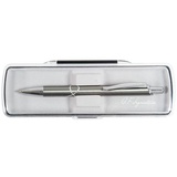 Ручка шариковая подарочная автоматическая GF Signature 500, 0,7мм, синяя, тёмное серебро корпус, SBP500/DS [152754] 