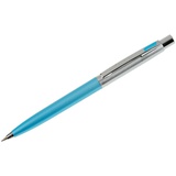 Ручка шариковая автоматическая 0,7мм синяя Berlingo "Silver Arrow", хром/бирюзовый, кнопочн., инд.уп. [285408]