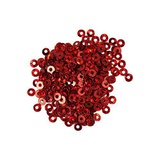 Пайетки плоские голографические Астра, 3 мм, 10г, красный, в пластиковом пакете с блистерным подвесом, [50103]