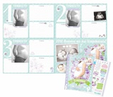 Плакат будущей мамочки в папке "9 месяцев в ожидании чуда" для вклейки фото и записей на каждый месяц + наклейки Сима 1267951