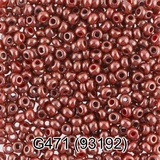 Бисер стеклянный GAMMA 5гр непрозрачный с цветным глянцевым покрытием, красно-коричневый, круглый 10/*2,3мм, 1-й сорт Чехия, G471 (93192)