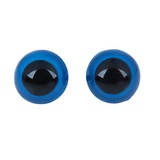 Глаза винтовые с заглушками, полупрозрачные 2 шт, цвет голубой, 2*2 см, 1553390