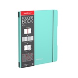 Тетрадь 2х48 л. А5+,  клетка ErichKrause® FolderBook Pastel Mint, съемная пластиковая обложка, двойной блок, мятный, ЕК53705