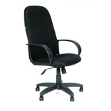 Кресло офисное АМБАСАДОР (ткань: JP 15/2 черный ромб) , механизм качания с регулировкой жесткости и фиксацией в рабочем положении ( до 120кг )