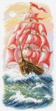 Канва с рисунком 24х47см Алые паруса Матренин Посад,  [1640]
