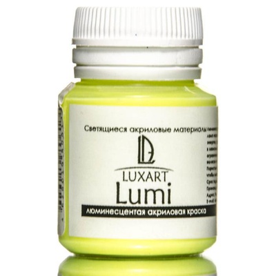 Акрил люминесцентный LUXART LuxLumi желтый 20мл, L1V20 [3250505]