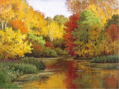 Картина по номерам 40х50см Осенняя река VA-0278 (сложность * * *)