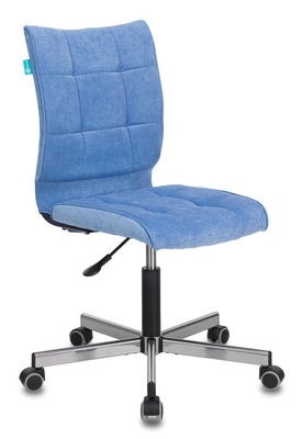 Кресло CH-330M/VELV86 без подлокотников, ткань, цвет: голубой, крестовина металл. ( до 120кг )