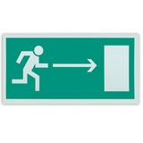 Знак эвакуационный "Направление к эвакуац. выходу направо", 300*150мм, самокл, фотолюминесцентный, Е 03,  [610585]
