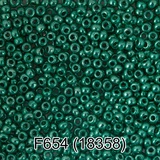 Бисер стеклянный GAMMA 5гр "сольгель" металлик, темно-зеленый, круглый 10/*2,3мм, 1-й сорт Чехия, F654 (18358)