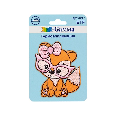 Термоаппликация 5,8х6,8см Лисенок в очках №04, Gamma [ETF 02-418]