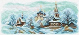 Канва с рисунком 24х47см Зимний Суздаль Матренин Посад,  [1625]