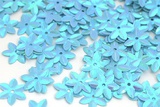 Пайетки 15мм голографические Цветочки, №017 - голубой 10г, TBY-FLK462-017