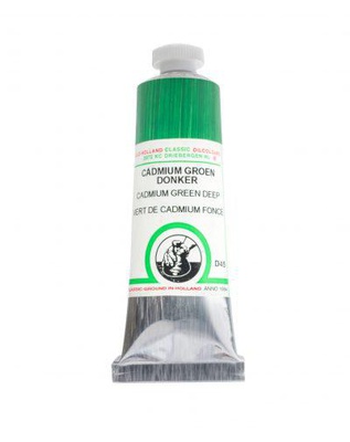 Краска масляная художественная Old Holland Classic Oil Colours 40мл туба, D45 Кадмий зеленый темный (D45 Cadmium Green Deep)
