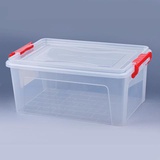 Ящик для хранения универсальный 14л, крышка на защелках, (в17,8*ш42,7*г28,9см), прозрачный, М2866