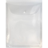 Папка с клапаном на кнопке вертикальная с расширением А4 180мкм прозрачная, deVENTE, до 250л. ПВХ, индивидуальная маркировка, 3072508