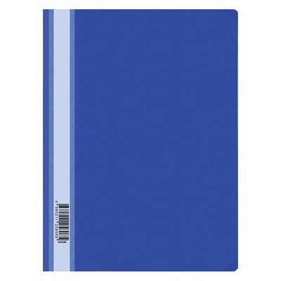 Папка-скоросшиватель пластик.А4 OfficeSpace,160мкм синий (до 100л.), с прозрачным верхним листом, 162564