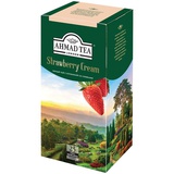 Чай Ahmad Tea "Strawberry Cream", черный, с аром. клубники со сливками, 25 фольг. пакетиков по 1,5г,  [260767]