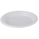 Одноразовые тарелки ПС, белые, бессекционные, 20,5см, уп. 100шт.