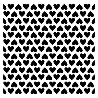 Трафарет Сердечки 15,2*15,2см толщина 0,31мм Х/Т,  [SCB53100004]