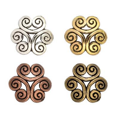 Розетка для бус Zlatka MFR -01 1,3см под античную медь 20шт.