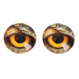 Глазки на клеевой основе, набор 2 шт, размер: 1,8 см, коричневый [4493836]