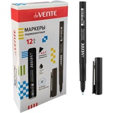 Маркер перманентный 0,7мм deVENTE, круглый корпус, с эргономичным трёхгранным грипом, капиллярный наконечник в пластиковой обойме, черный, 5041500