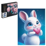 Картина по номерам (на подрамнике) 15х20см Влюбленный зайчик 71237 