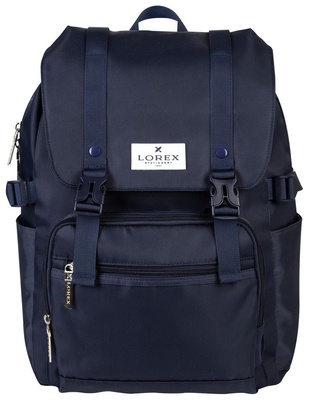 Ранец школьный Lorex. ERGONOMIC M16 GRAPHITE 28 л, 49,6х16х35,5 см 1 отделение, молния, фастексы, универсальный, серо-синий, LXBPM16-GR