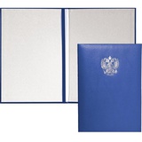 Папка адресная deVENTE, А4, бумвинил, синяя, с нанесением, Герб РФ, 3078600