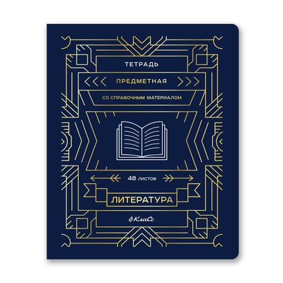 Тетрадь предметная 48л. линия Линия успеха - Литература, со справочным материалом, софт тач ламинация, тиснение фольгой, [48ТПСК5_126_2_2_000576]