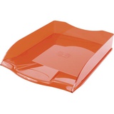 Лоток для бумаг горизонтальный пластик А4 deVENTE Air, полупрозрачный красный, 3042510