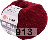 Пряжа YarnArt Manhattan 50г/200м ( 7% шерсть, 7% вискоза, 30% акрил, 56% металлик) 913 красный