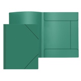 Папка на резинке А4 Attomex, фактура "песок", 500 мкм, непрозрачная зеленая, 3070401