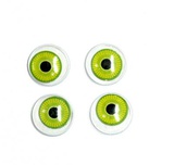 Глаза для игрушек бегающие радужка 18 мм, 4шт., зеленый [26632]