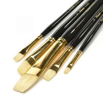 Набор кистей худож. 5шт. PINAX ARTISTS CLASSIC щетина плоская №2/№4/№6/№8/№12, [119996]