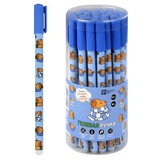 Ручка стираемая гелевая 0,5мм, Пиши-стирай, Капибара, полноцветный дизайн корпуса софт-та, с ластиком, сменный стержень, 71659