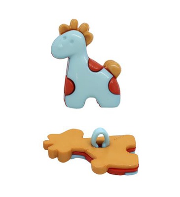 Пуговица декор. ЖИРАФ 28мм 1шт. AG (48646)